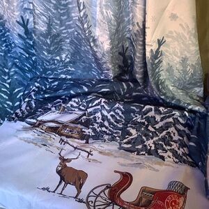 Winter Forest Scene Shower Curtain